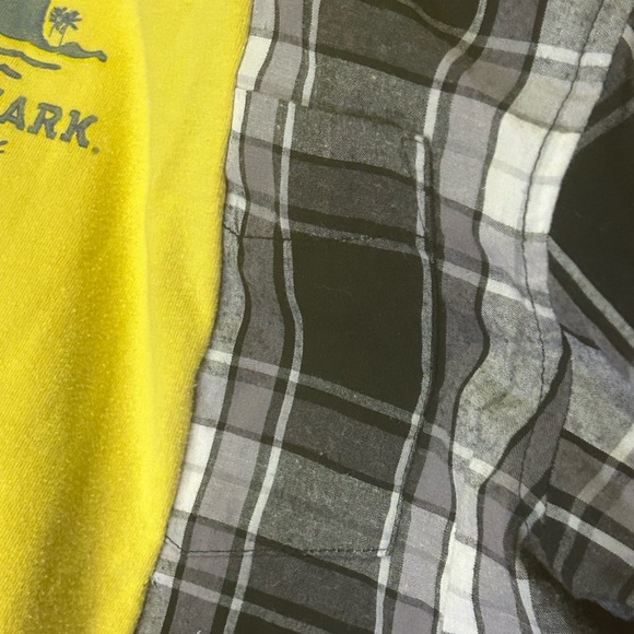 NWT Upcycled Land Shark Flannel Tee size Large-XLarge - Picture 2 of 7